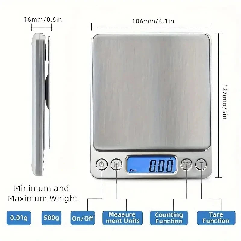 Portable Mini Pocket Digital Scale 3000g 0.1g High Precision Lcd Display