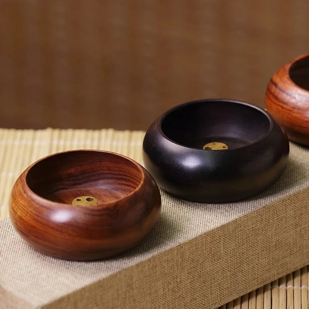 Wooden Four Hole Incense Burner For Meditation And Tea House