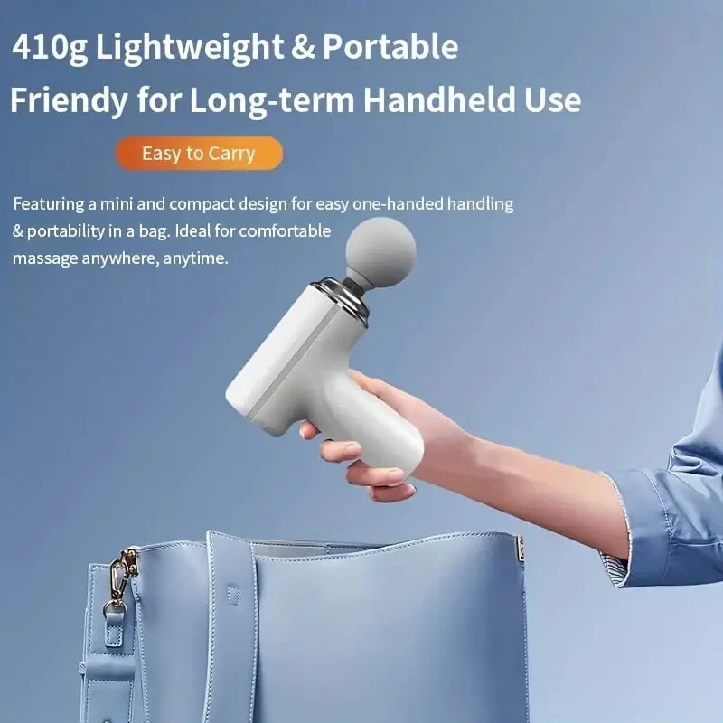 Portable Electric Fascia Massage Gun With Four Heads Six Speeds