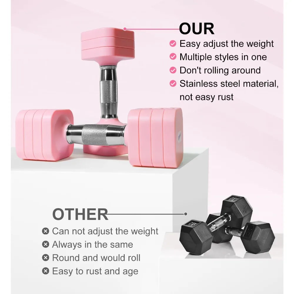 YTYIN Adjustable Dumbbell Set 15to50 Lb For Home Gym