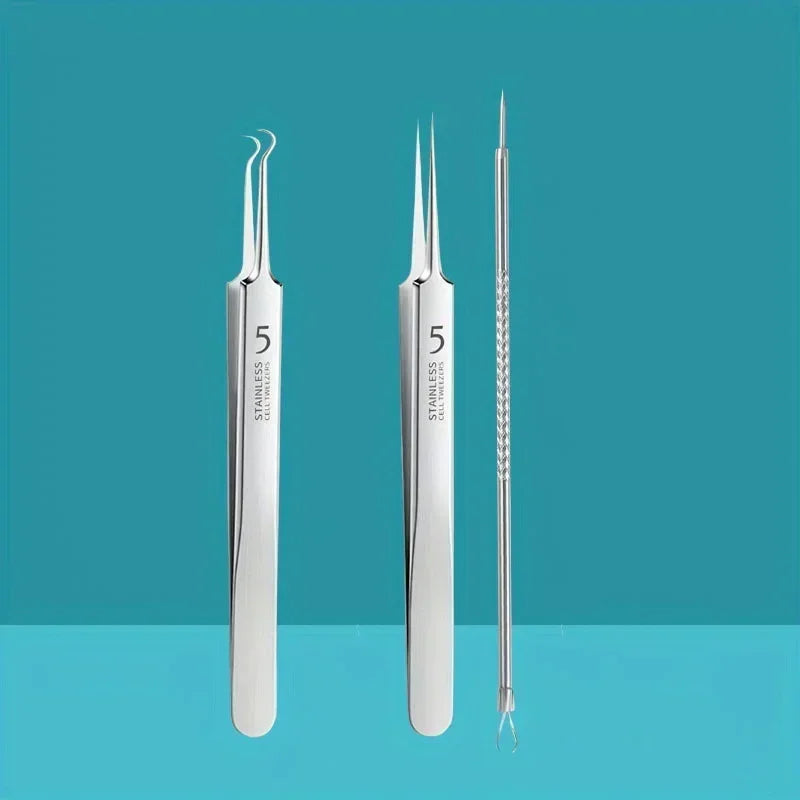 Stainless Steel Skin Care Tool Set Blackhead Pimple Removal Kit