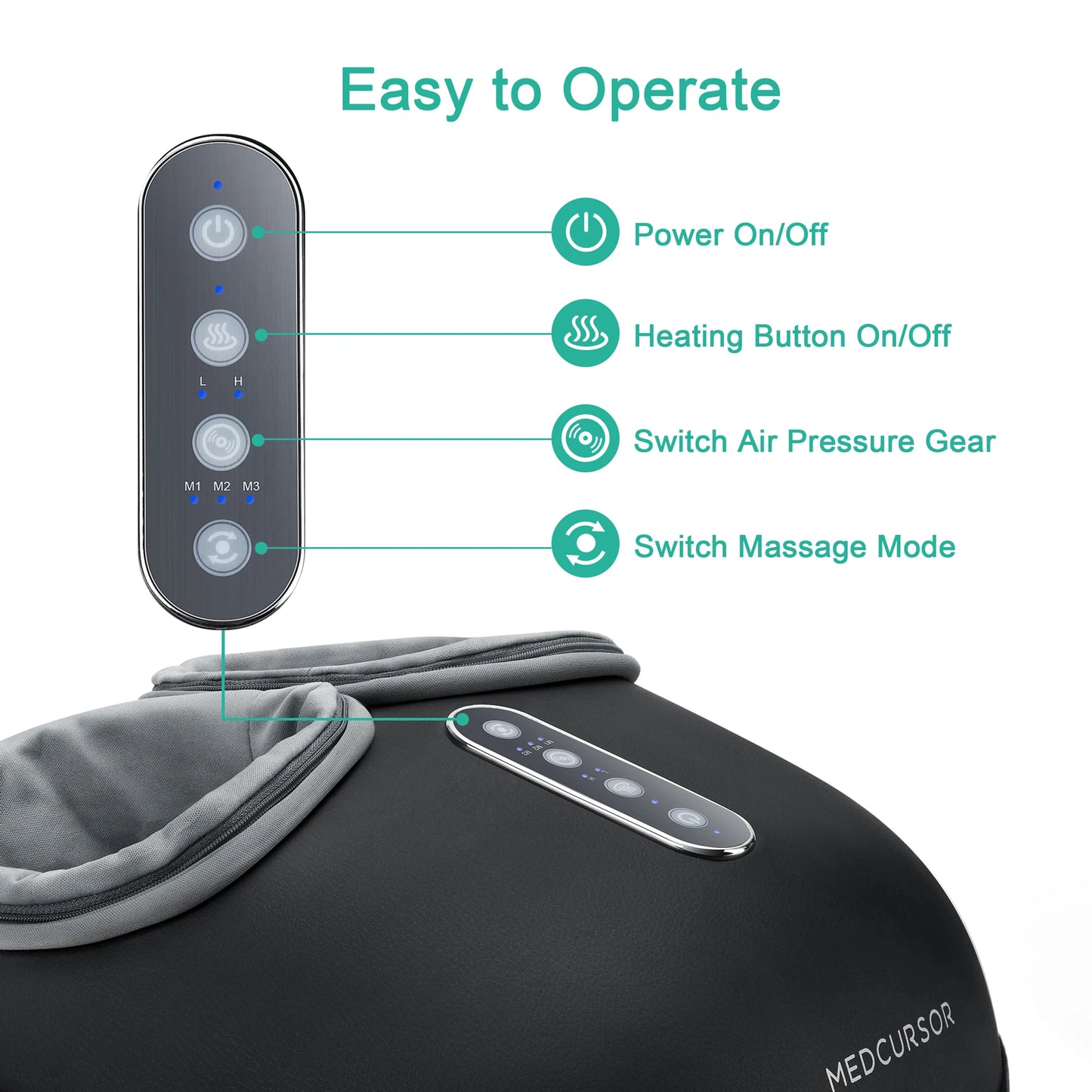 Medcursor Shiatsu Foot Massager With Heat Pain Relief