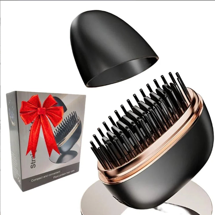 Zimir Mini Rechargeable Hair Straightener Brush With Temp Control