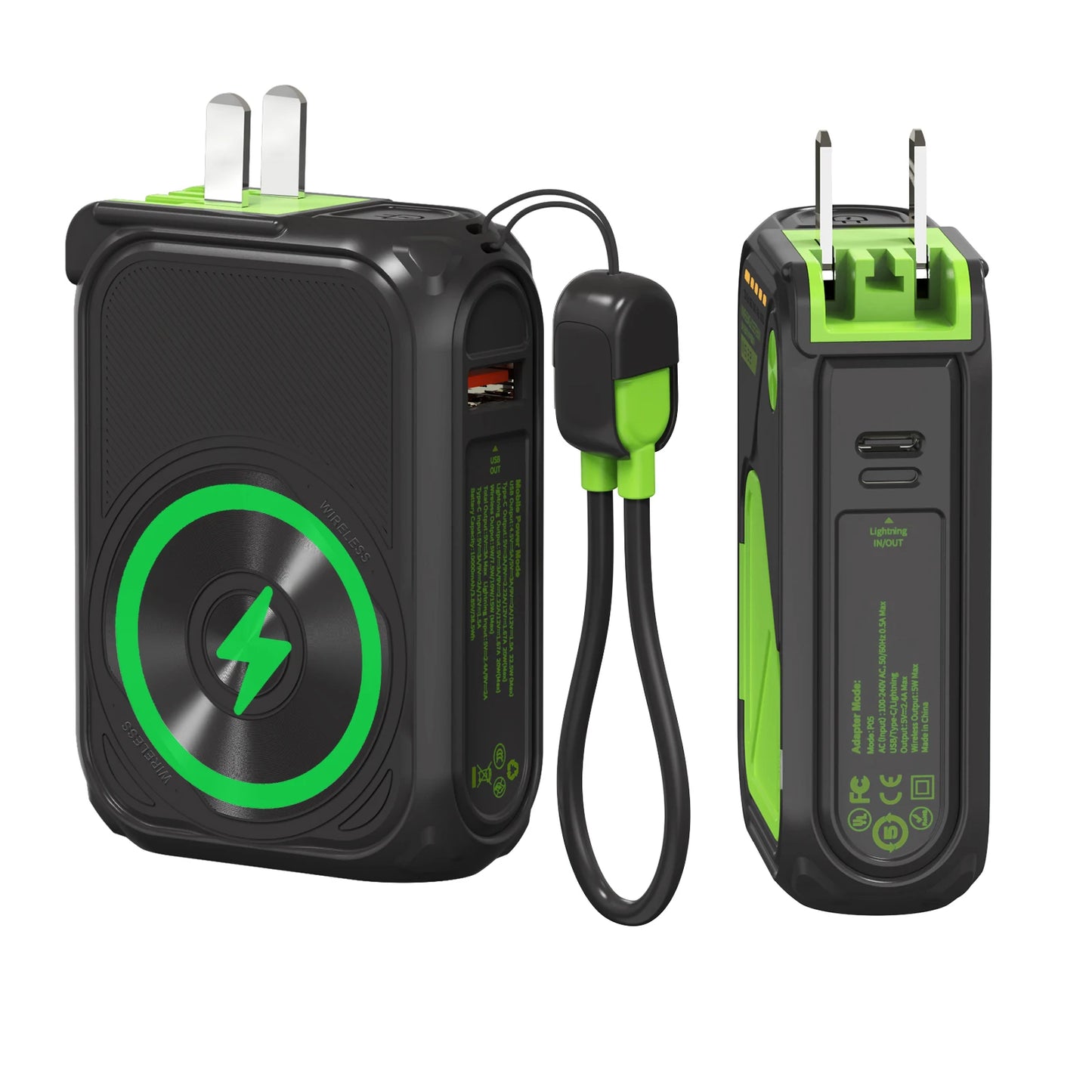 Prunus Magnetic Wireless Power Bank With Digital Display Phone Holder