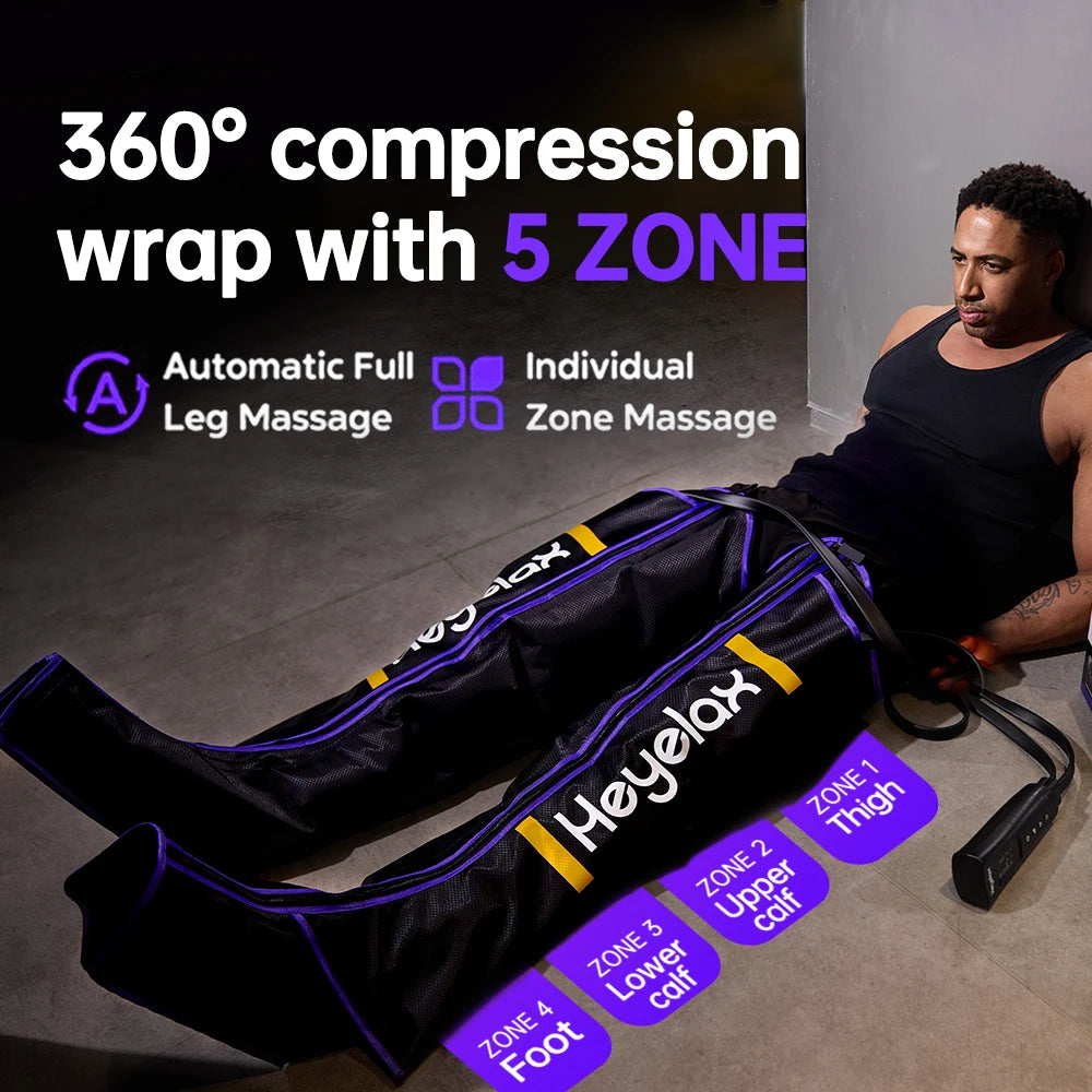 Heyelax Leg Compression Massager For Circulation And Recovery