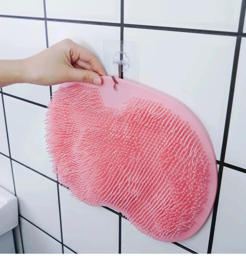 Shower Foot Scrubber Pad With Suction Cups For Exfoliation