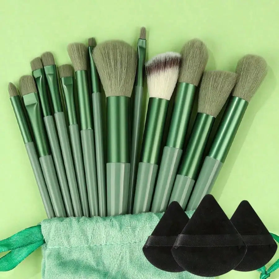 Professional Cosmetic Makeup Brush Set With Sponge And Bag