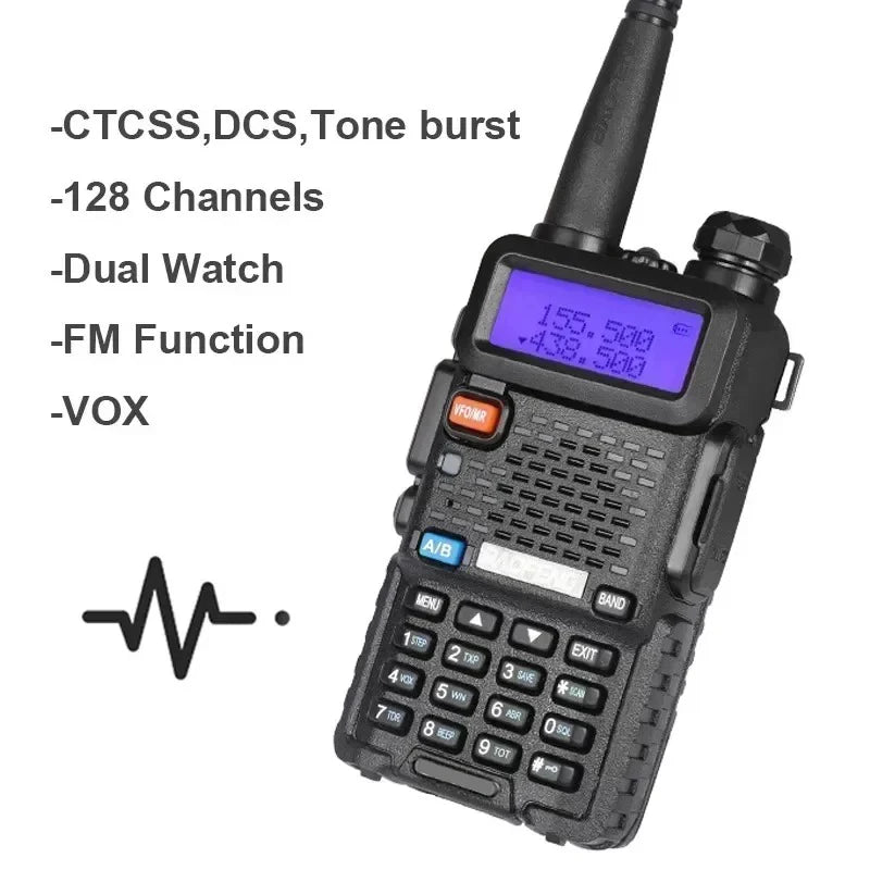 Baofeng Dual Band Long Range Rechargeable Handheld Walkie Talkie