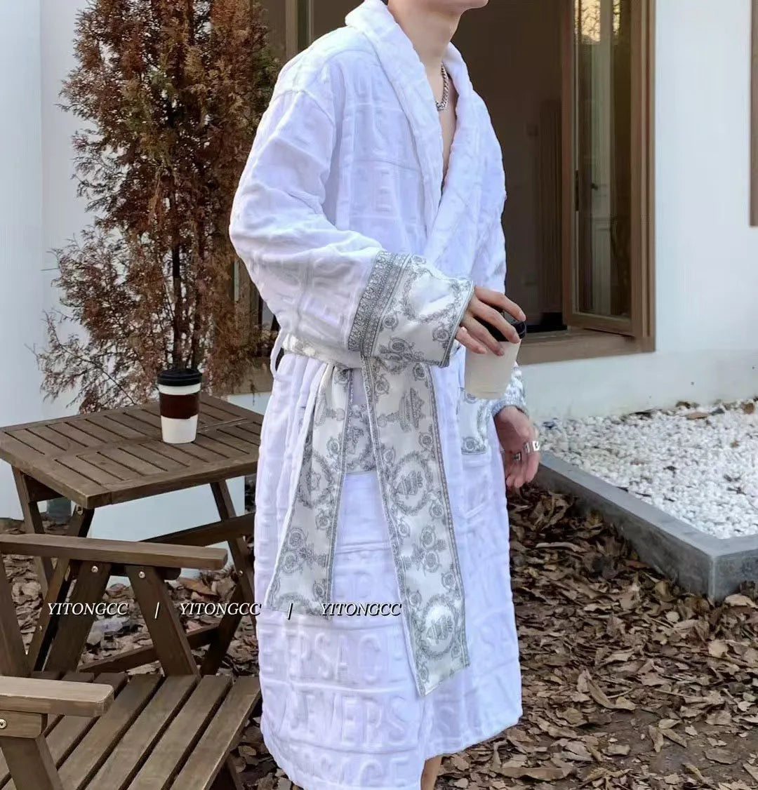 Luxury Cotton Unisex Bathrobe Hotel Inspired Sleepwear