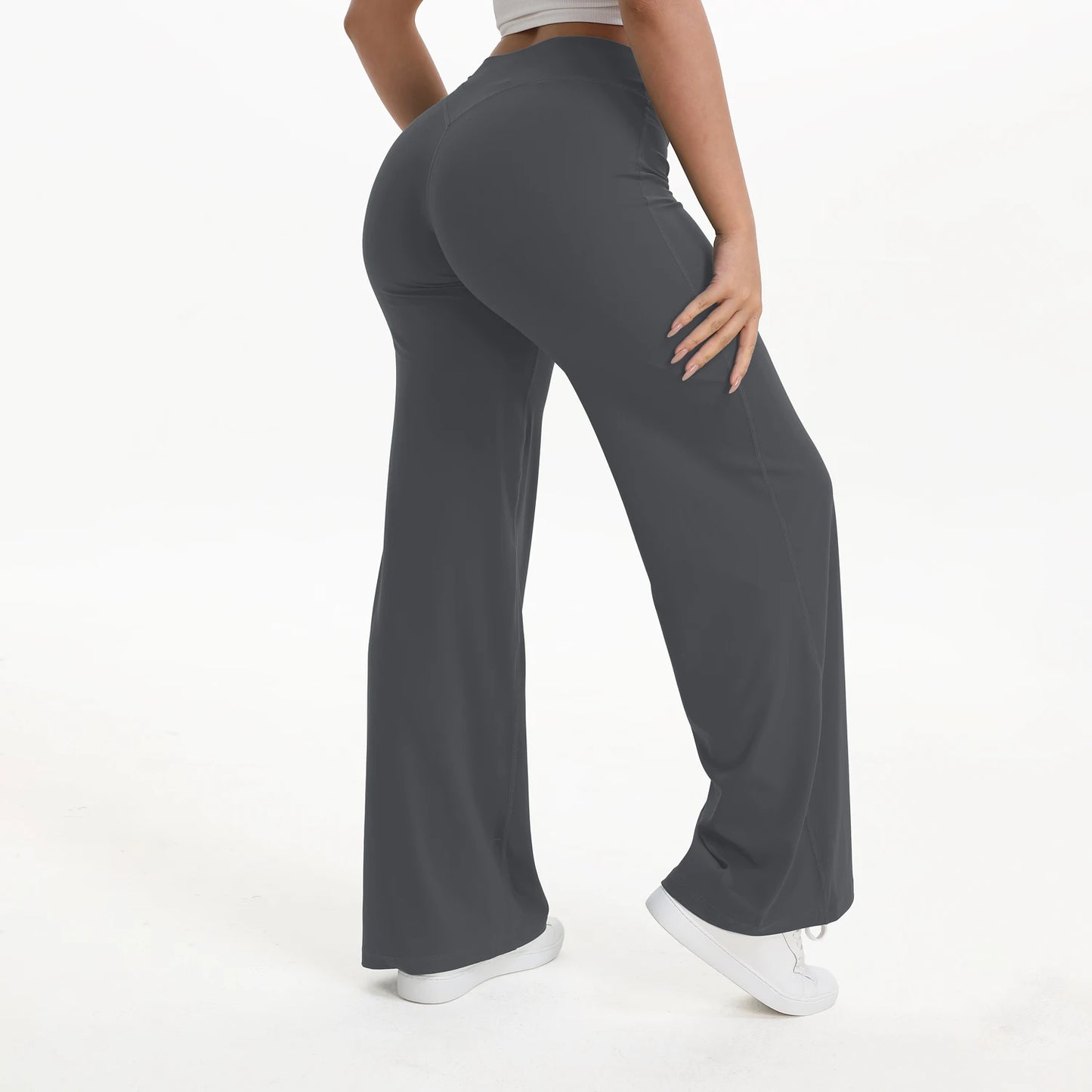 NCLAGEN SoftMotion Yoga Pants Women Mid Waist Straight Leg Bottoms