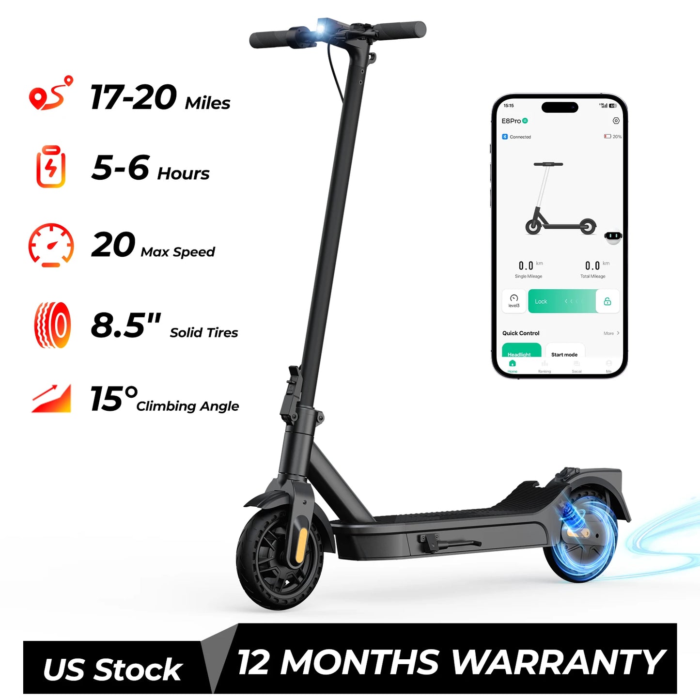 HeroPick Electric Scooter 1000W Folding With App Support