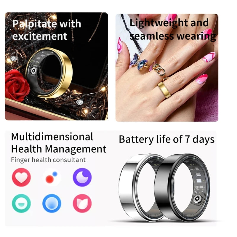 Waterproof Smart Ring For Health Monitoring And Sport Tracking