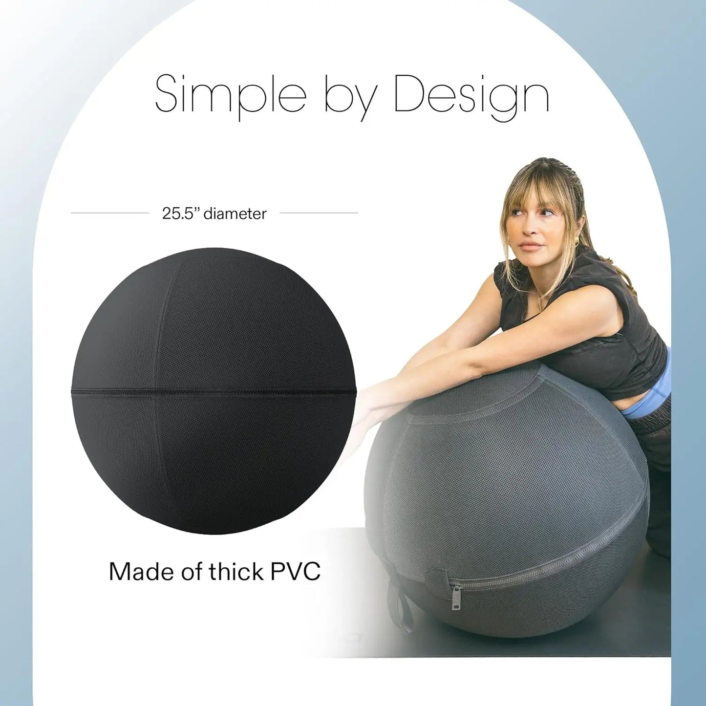 YTYIN Balance Ball Chair For Yoga Pilates And Core Fitness