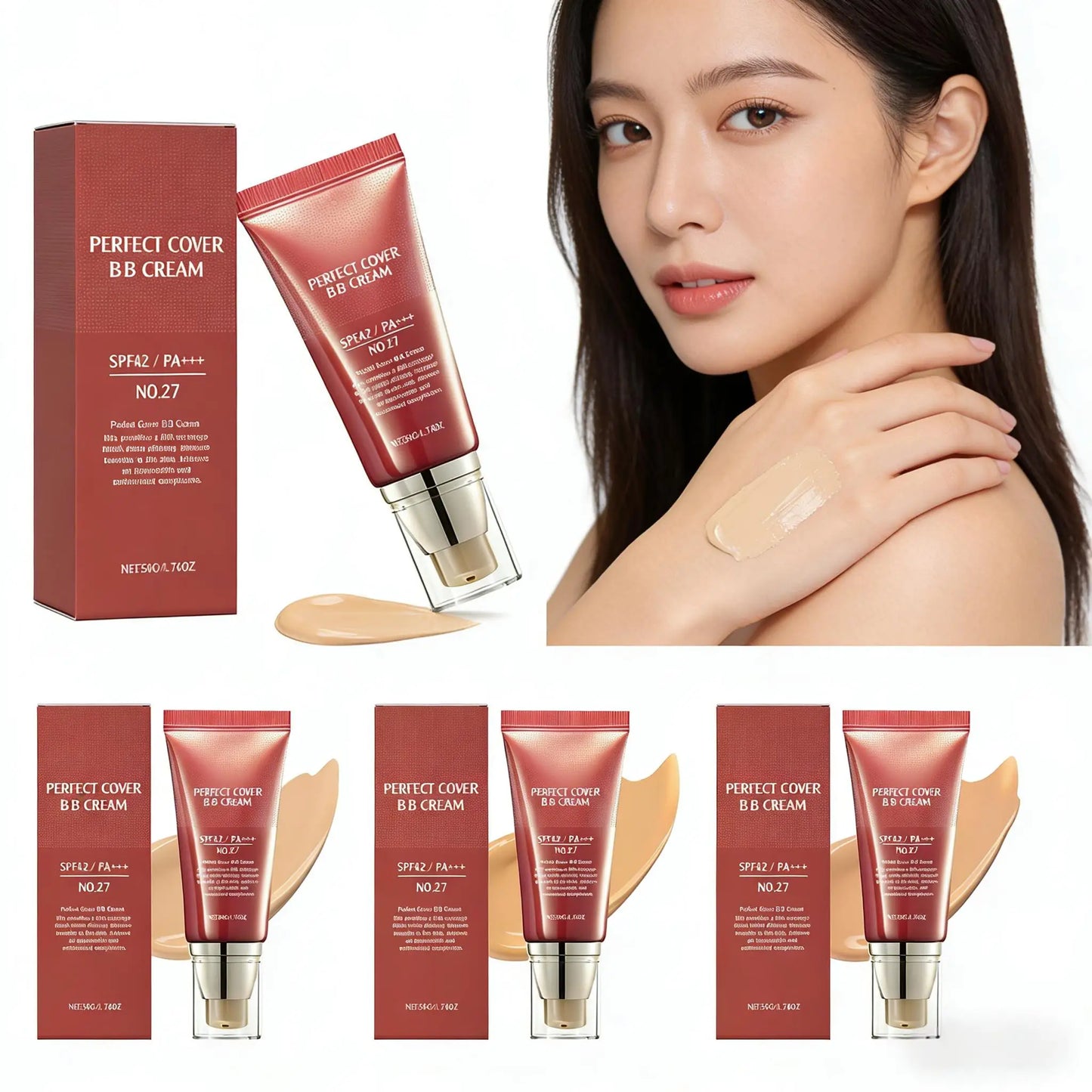 Perfect Cover Long Lasting BB Cream Moisturizing Concealer Oil Control