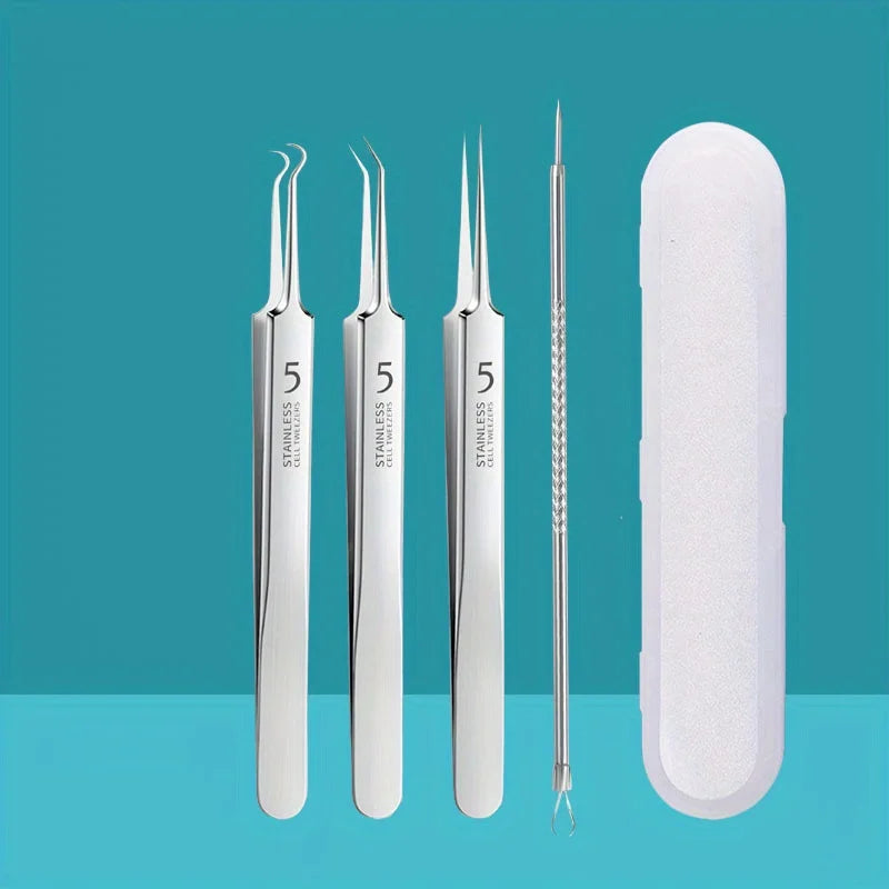 Stainless Steel Skin Care Tool Set Blackhead Pimple Removal Kit