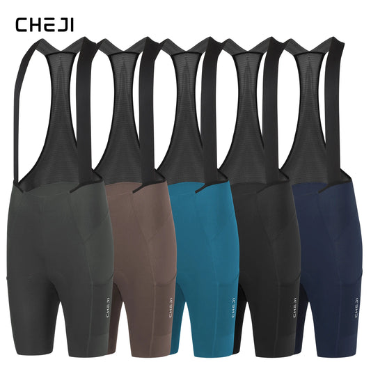 Cheji Men Seamless Cycling Bib Shorts Quick Drying Breathable Performance