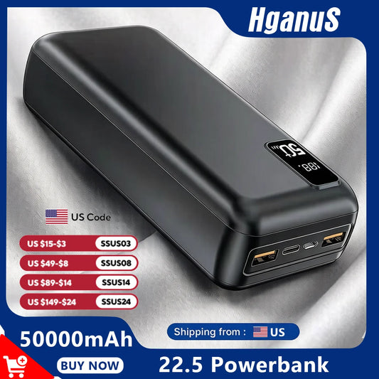 Hganus 50000 mAh Power Bank With Fast Charging