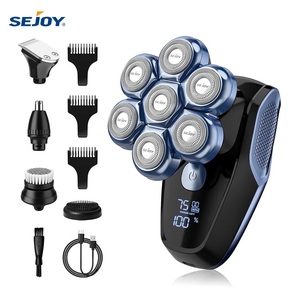 Sejoy 6-In-1 7D Head Shaver Nose Hair Trimmer Waterproof Kit
