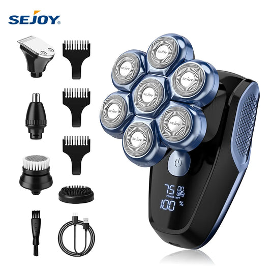 Sejoy 6-In-1 7D Head Shaver Nose Hair Trimmer Waterproof Kit