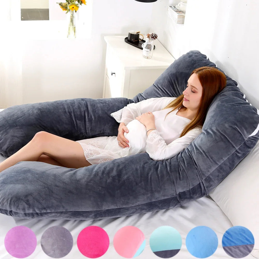 Soft Full Body Pregnancy Pillow for Maternity Support and Nursing