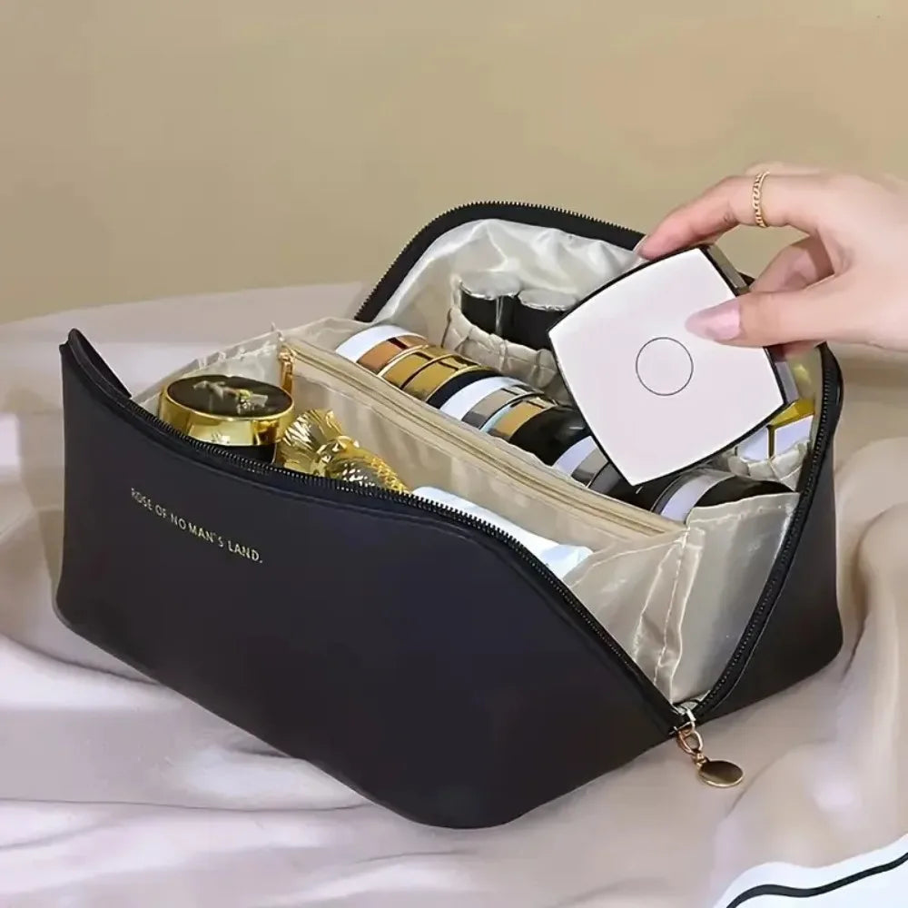 Luxury Polyester Travel Cosmetic Bag Makeup Organizer Pouch