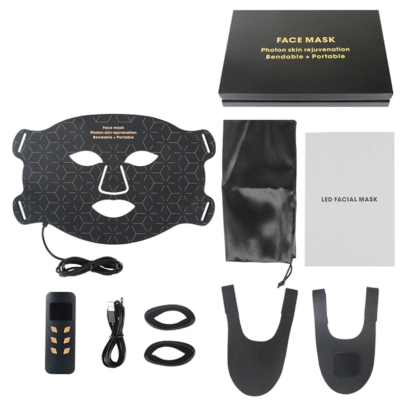 Portable Red Light Therapy Face Mask For Anti Aging Wrinkles