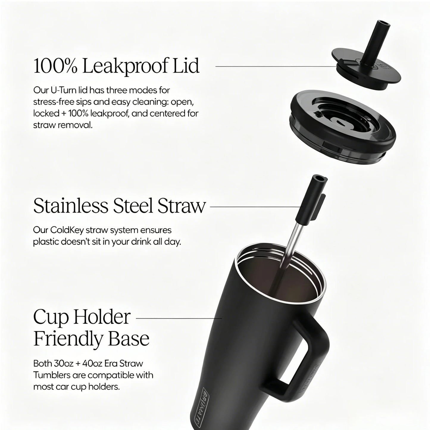 Brumate Era Insulated Stainless Steel Tumbler With Handle And Straw
