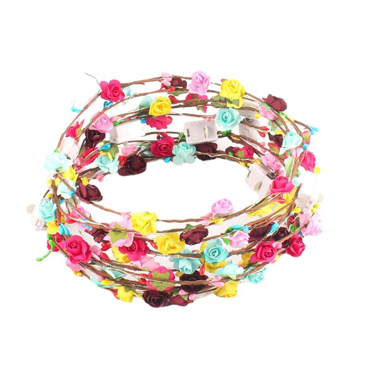 Paper Rose Wreath LED Light-Up Headbands, Party Hair Accessories