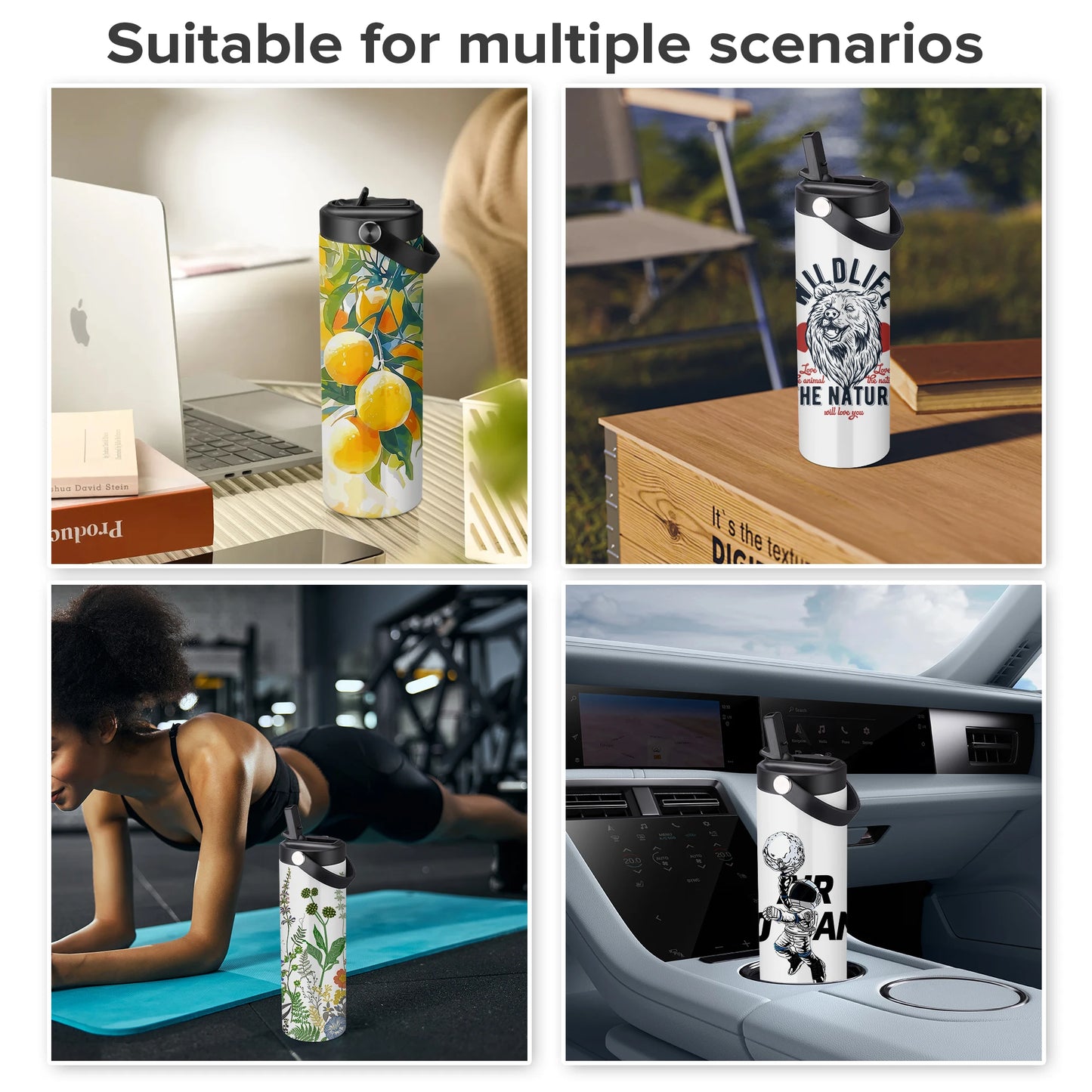 Fastsub Sublimation Tumbler Vacuum Bottle With Flip Lid