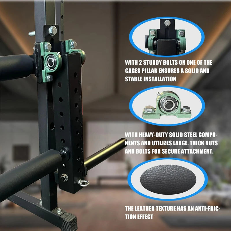 Power Rack Leg Extension And Curl Attachment For Strength Training