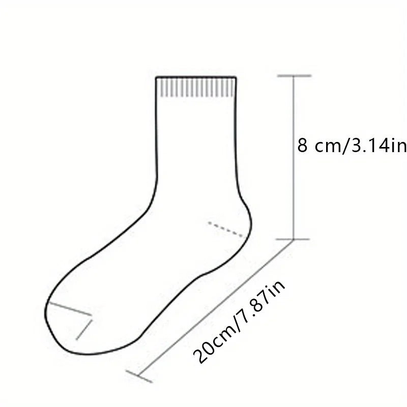 Women Mid Leg Pleated Socks Six Pair Soft Comfortable Daily Wear