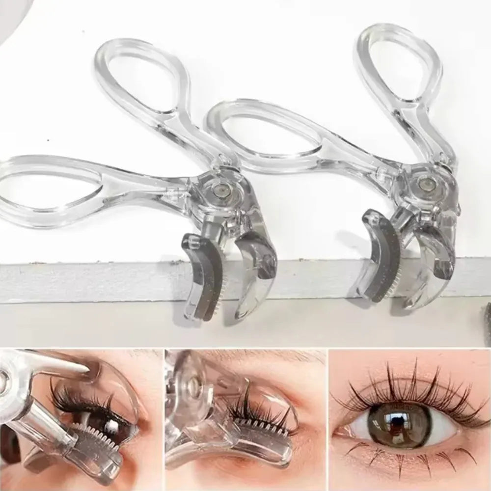 Dual-Type Eyelash Curler With Comb For Wide And Partial Clips