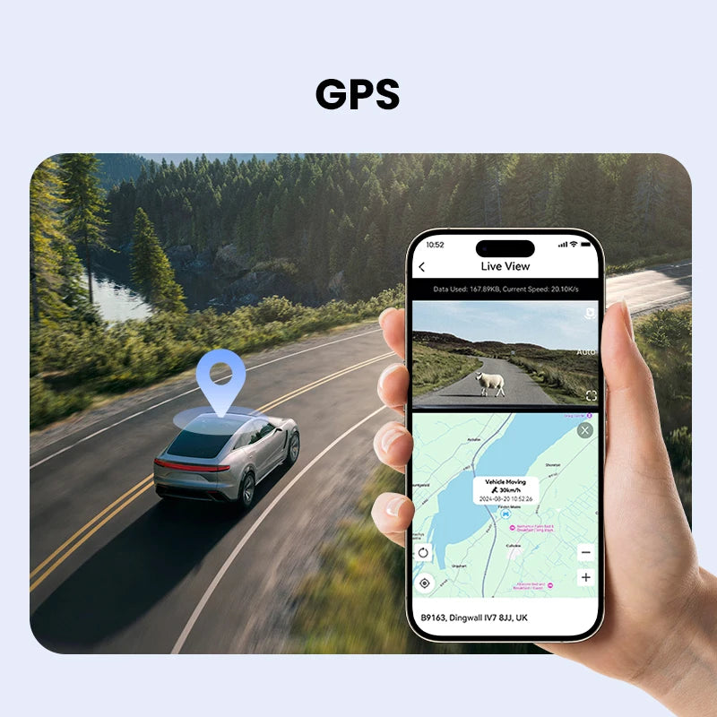 Ddpai Z50Pro Dash Camera 4K Front And Rear GPS Navigation