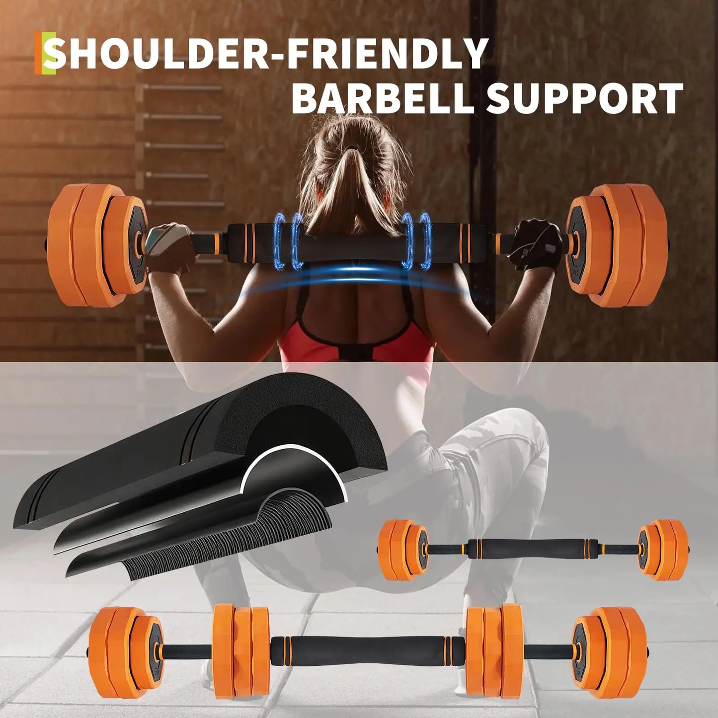Adjustable Dumbbell Set With Connector For Home Gym Fitness