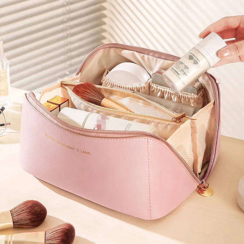 Luxury Polyester Travel Cosmetic Bag Makeup Organizer Pouch