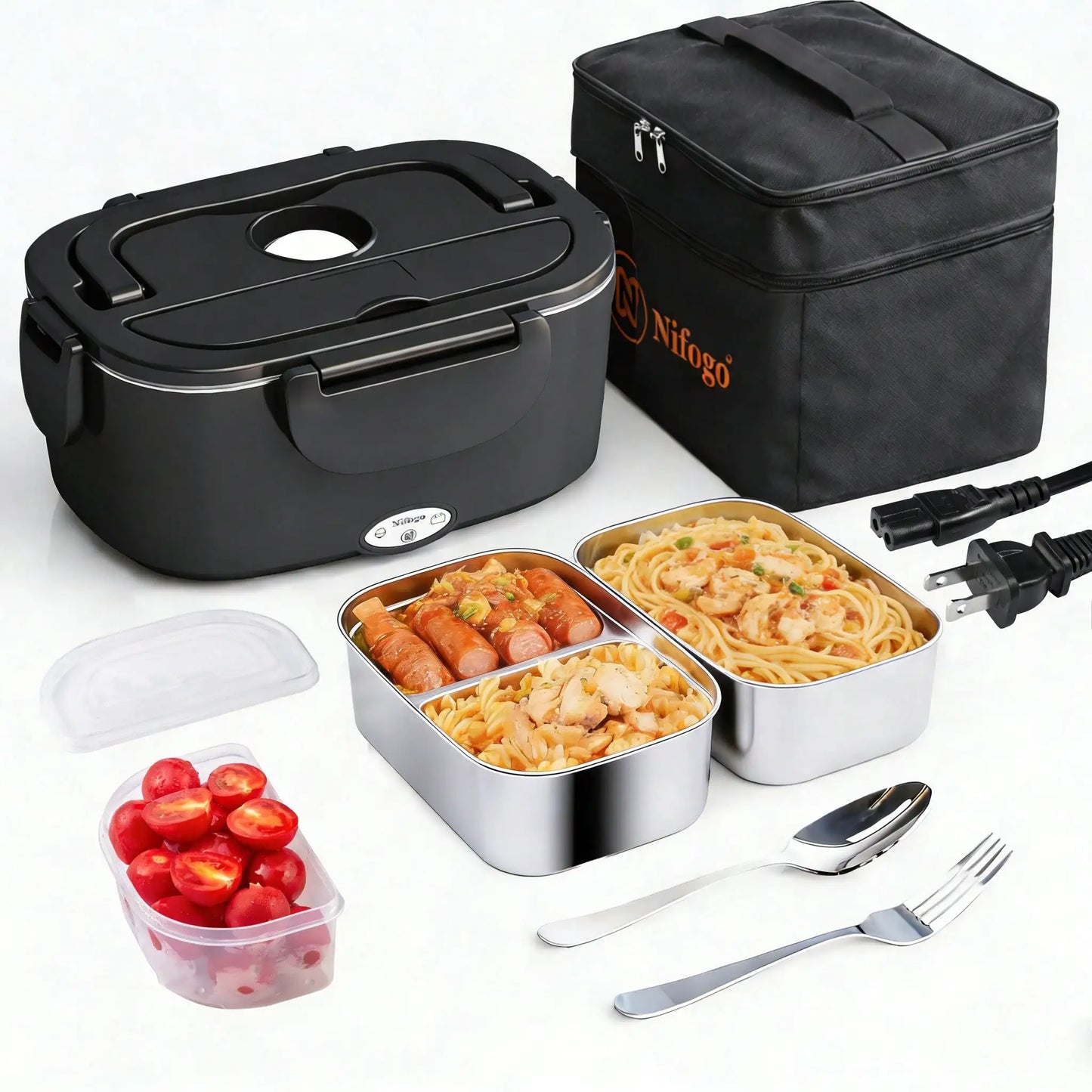 Portable Electric Heating Lunch Box Food Warmer With Carry Bag