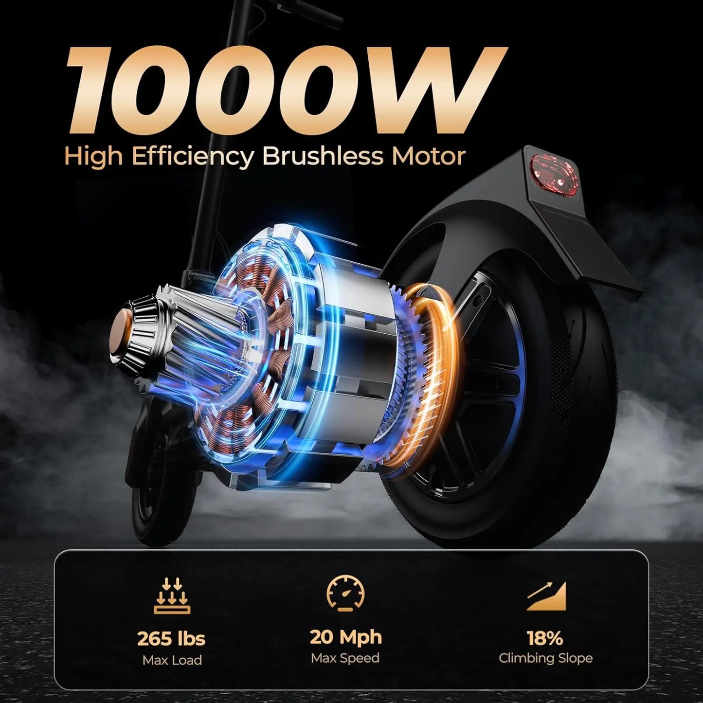 HeroPick Electric Scooter 1000W Folding With App Support