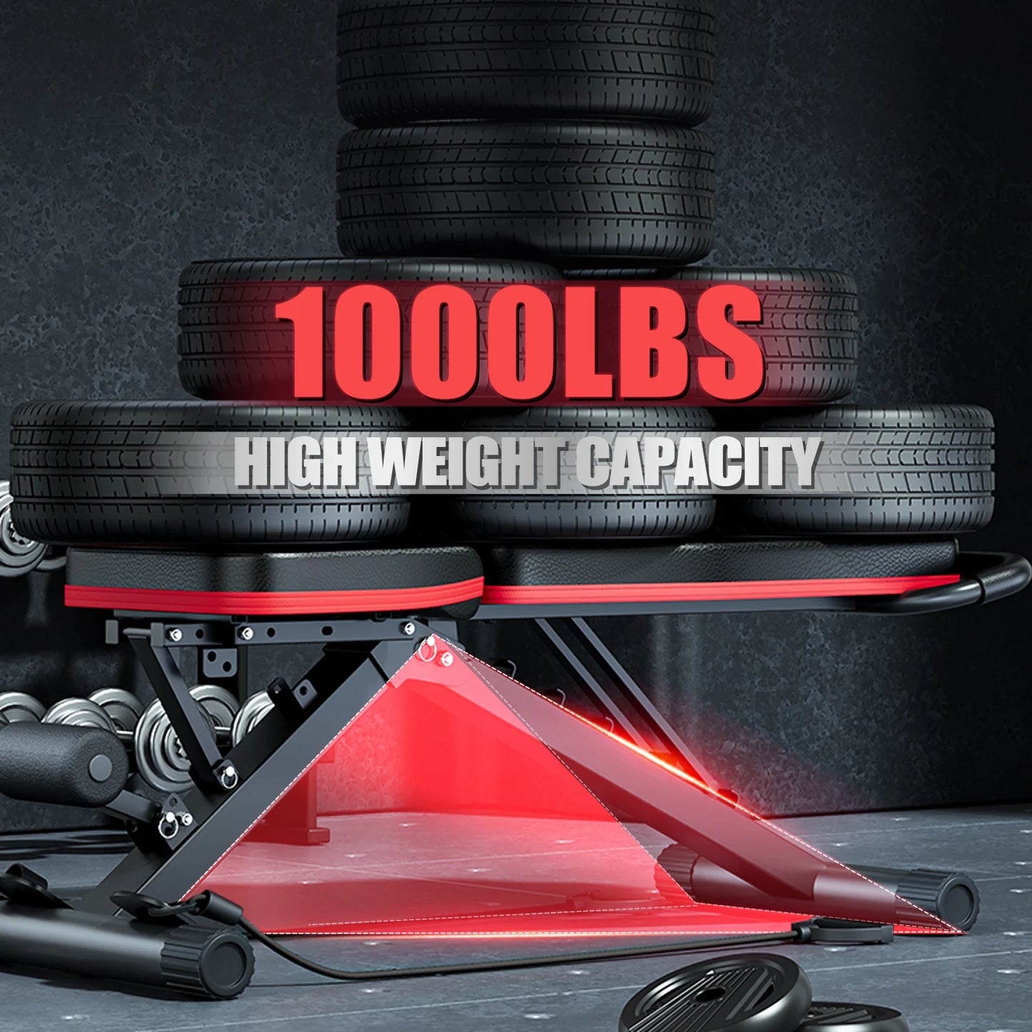 Pre Assembled Foldable Dumbbell Weight Bench For Home Workouts