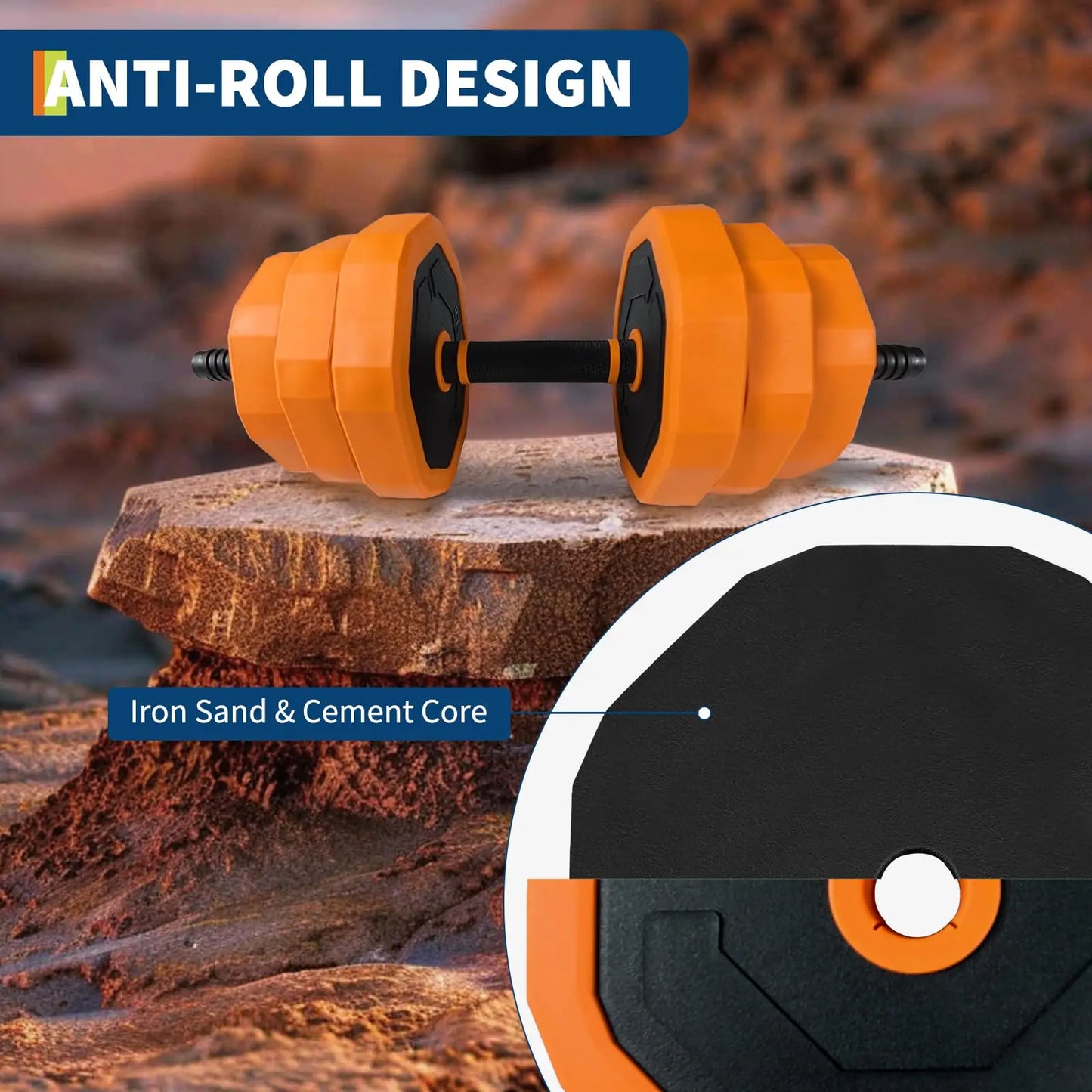 Adjustable Dumbbell Set With Connector For Home Gym Fitness