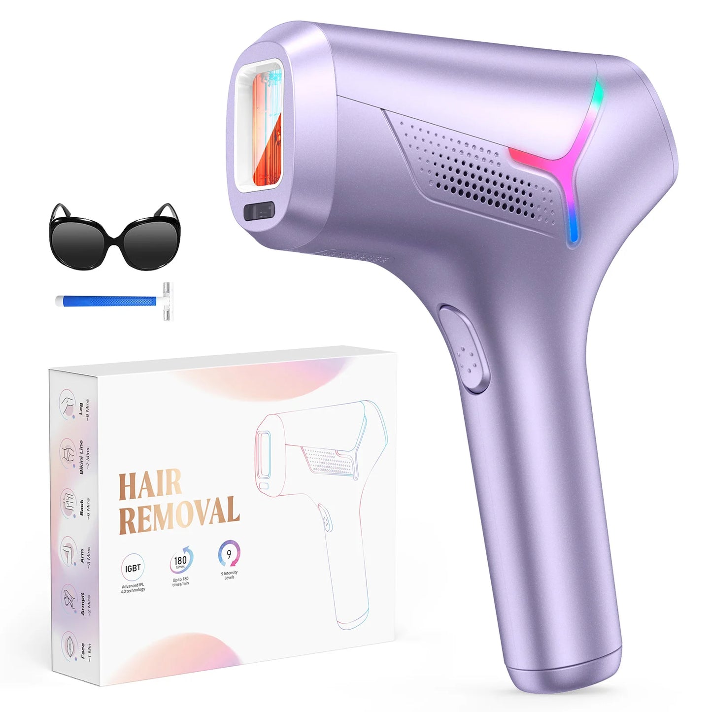 Totmizby IPL Hair Removal Device For Face Body 990000 Flashes