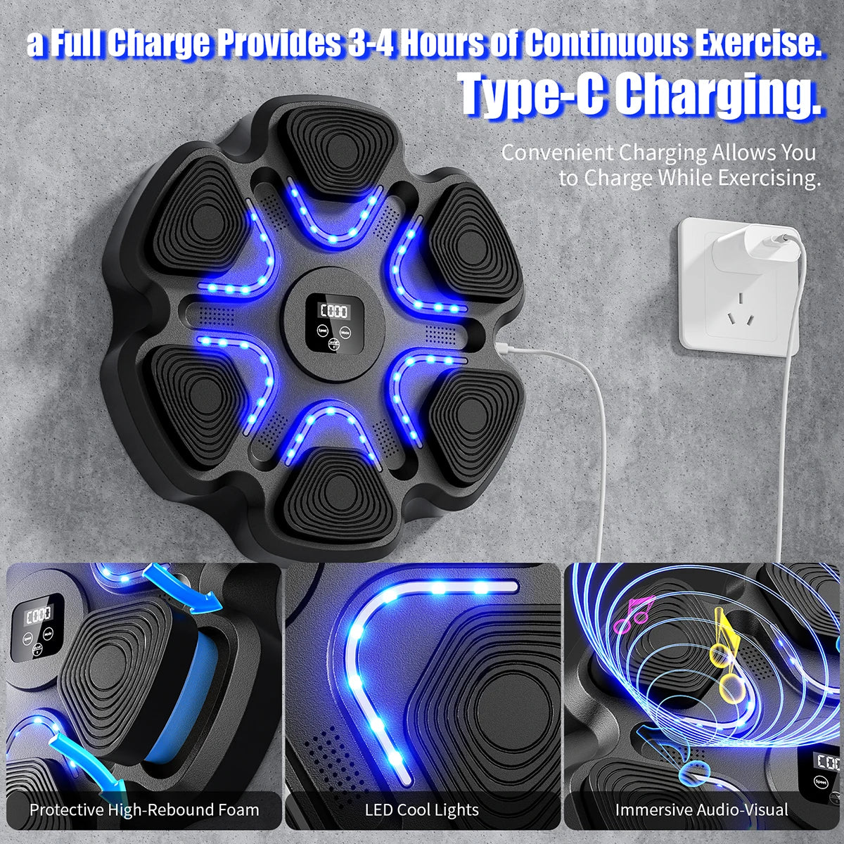 Smart Bluetooth Boxing Machine With Gloves For Home Gym Training