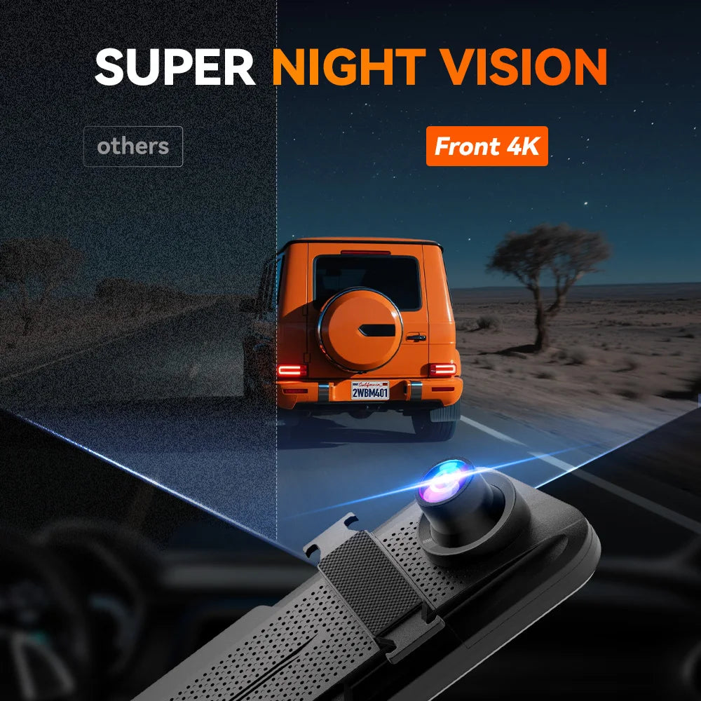 WOLFBOX M40 Dash Cam 4K 1080P With Voice Control ADAS