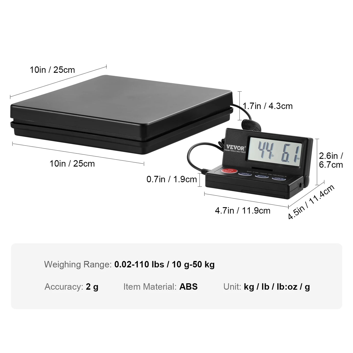 SucceBuy Digital Postal Shipping Scale With Timer And Foldable LCD
