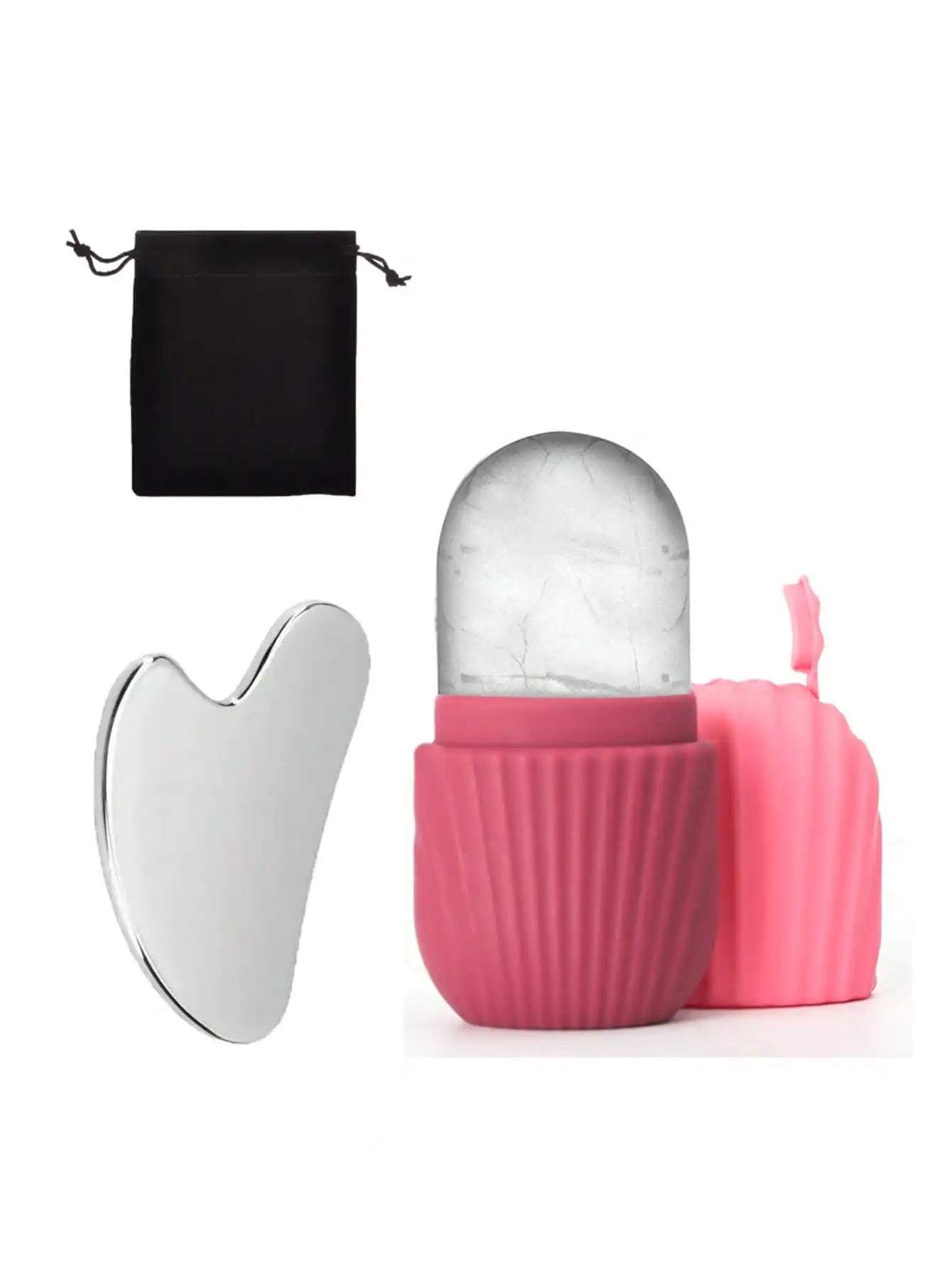 Professional Ice Face Roller Set With Gua Sha Board