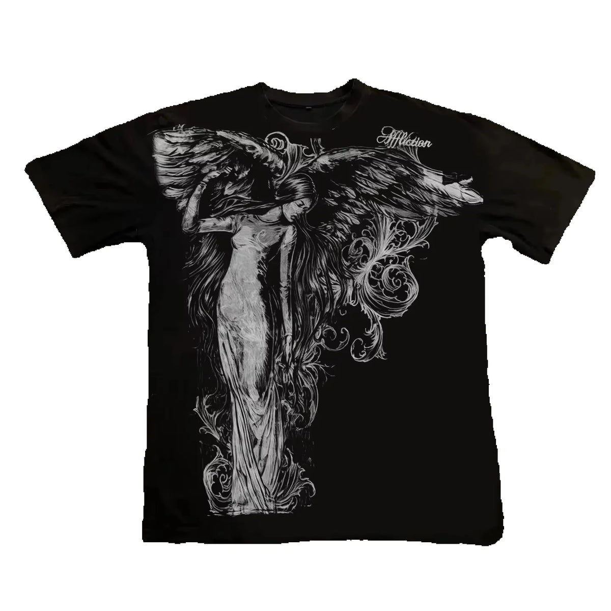 Gothic Oversized Cotton Graphic T Shirt For Men And Women
