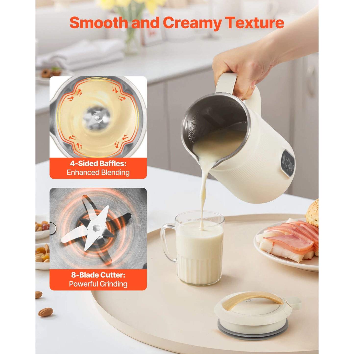 Vevoir 8 In One Nut Milk Maker With Self Cleaning