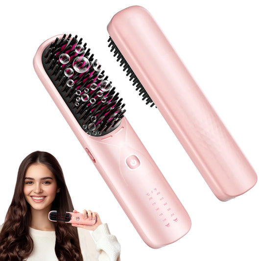 BOPCAL Cordless Hair Straightener Comb Brush 10000mAh Travel