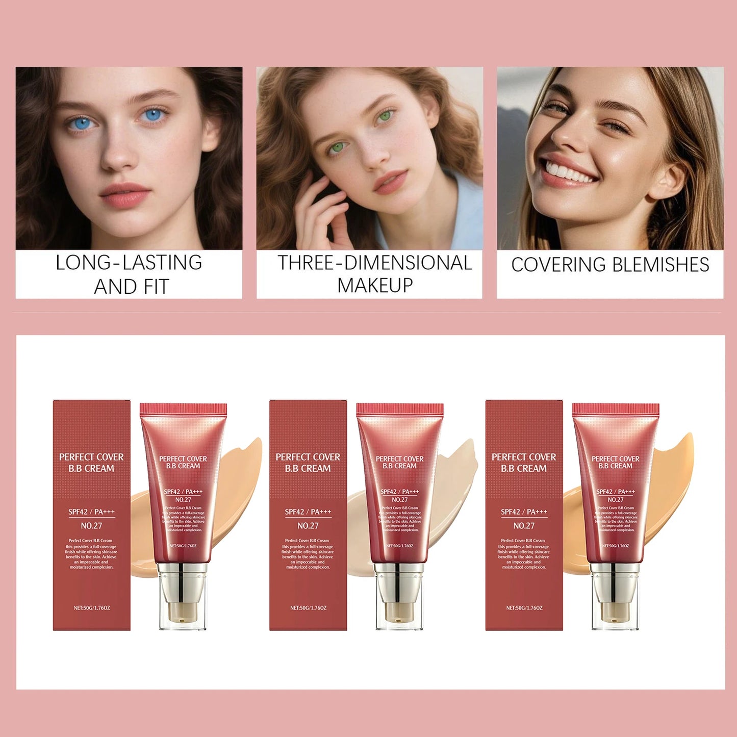 Perfect Cover Long Lasting BB Cream Moisturizing Concealer Oil Control