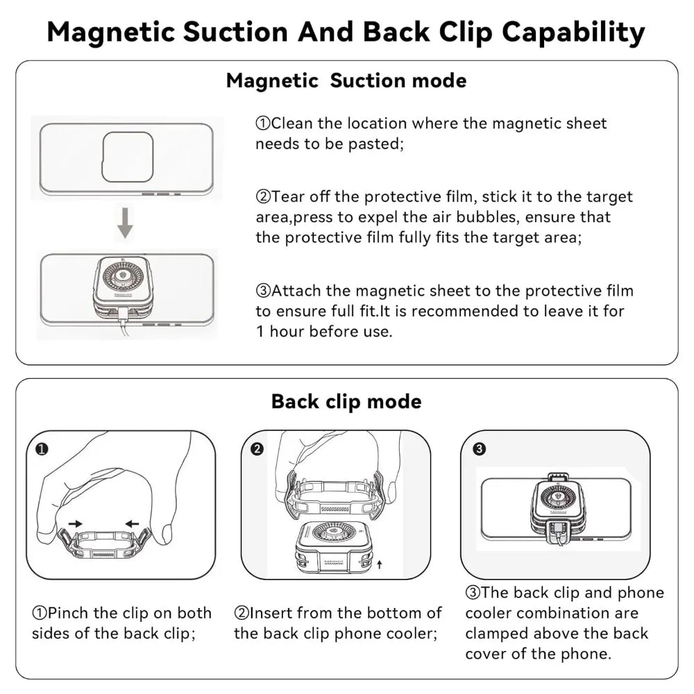 Magnetic Phone Radiator 5 Pro Fan With Clamps