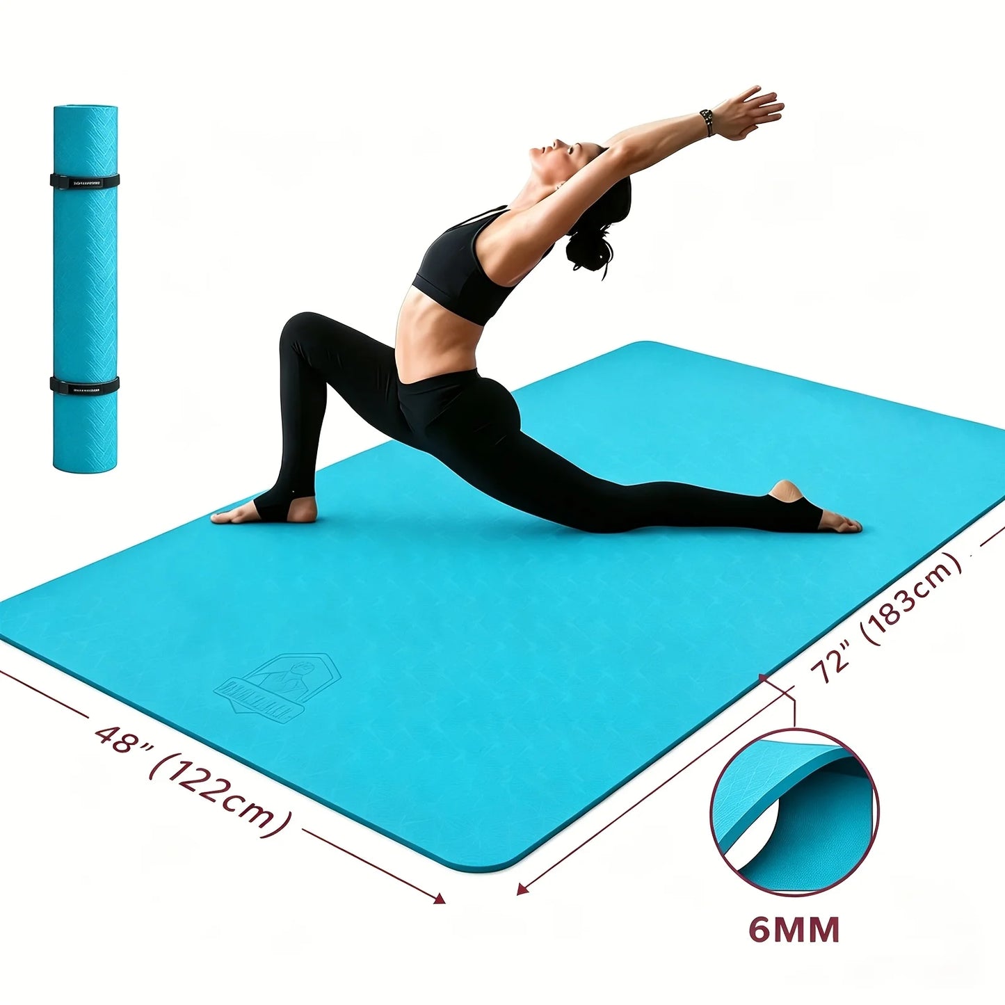 Hapbear Extra Large Non Slip TPE Yoga And Fitness Mat